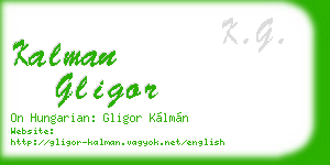 kalman gligor business card