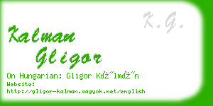 kalman gligor business card